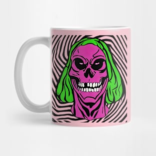 Green Hair PInk Skull | Bad Acid Skeletor | Terrible Pop Art | Bad Artist Tyler Tilley Mug
